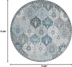 Lahome Moroccan Washable Round Area Rug, Soft Vintage Round Rugs 6ft Ultra-Thin - Image 2