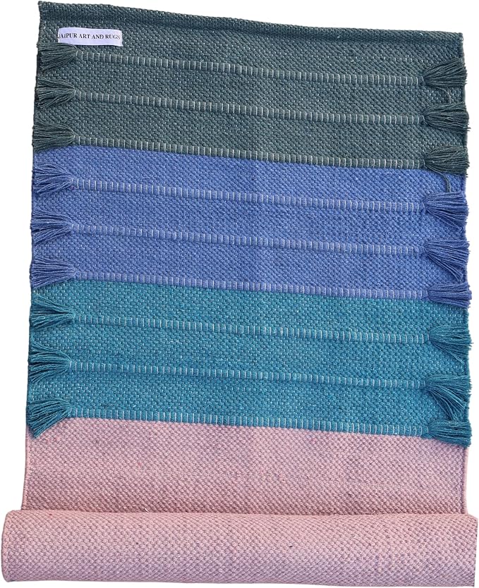 Jaipur art & Rugs Cotton Yoga Mat by JAIPURARTANDRUGS