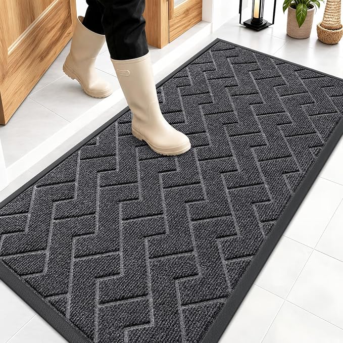 OLANLY Front Door Mat Indoor Outdoor Entrance, Waterproof All-Season, by OLANLY