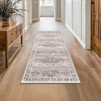 Boho 2x8 Long Runner Rugs for Hallway, Neutral Farmhouse Non Slip Runner for by HazoHaus
