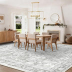 10x14 Area Rugs for Living Room: Washable Large Vintage Floral Rug Low Pile - Image 6