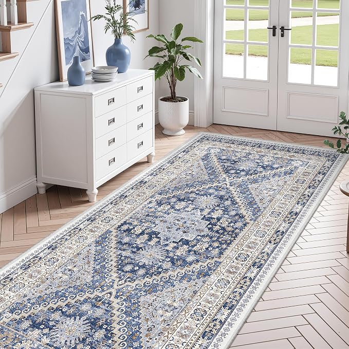 zesthome 4x8 Rug for Bedroom, Wide Runner Rug for Hallway, Non Slip Washable by Zesthome