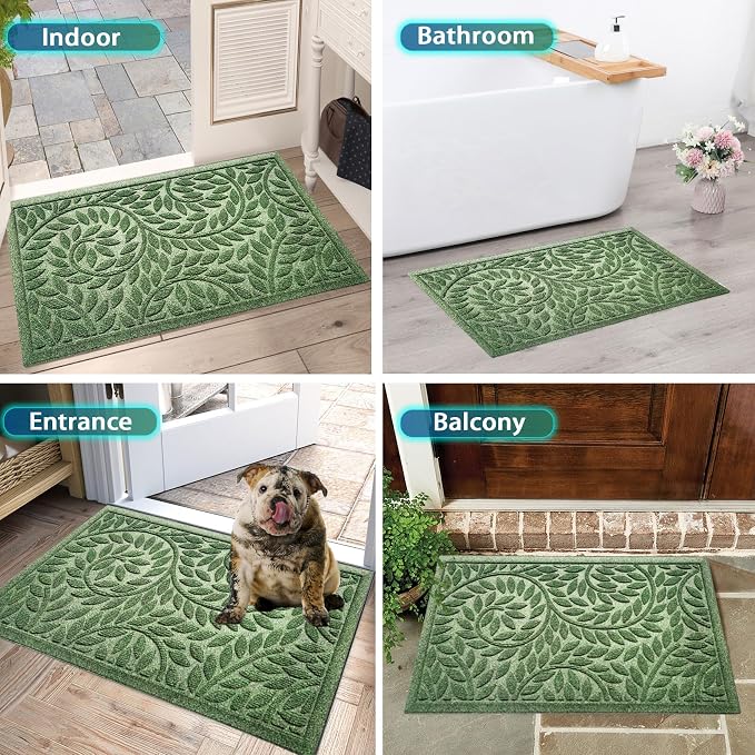 Bulijojo Front Door Mat Entrance, Durable Heavy Duty Welcome Mat, Thick - Image 6