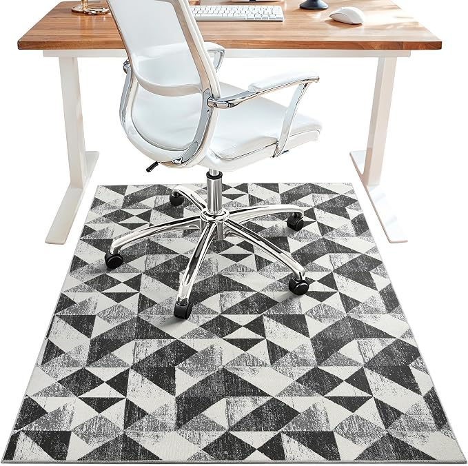 48"x60" Office Chair Mat for Hardwood Tile Floor, Under Desk Carpet Protector by BESBLEE