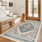Madane Area Rug 3x5, Entryway Washable Vintage Runners Bedroom Non Slip Indoor by Madane