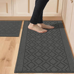 COSY HOMEER 48x20 Inch/30X20 Inch Kitchen Rug Mats Made of 100% Polypropylene 2 by COSYHOMEER