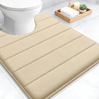 OLANLY Memory Foam Toilet Rugs U Shaped 24x20, Super Soft Absorbent Contour by OLANLY