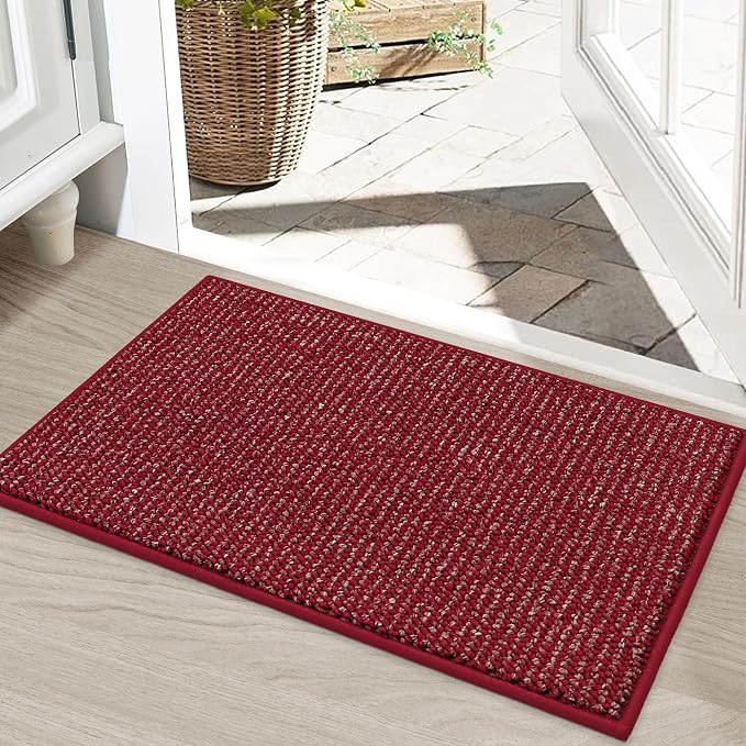 BEQHAUSE Dirt Trapper Door Mat 20" x 32", Non-Slip Washable Doormats Entrance by BEQHAUSE