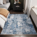 Rugcomf 3x5 Area Rug Blue Soft Abstract Boho Vintage Pattern Non-Slip by Rugcomf