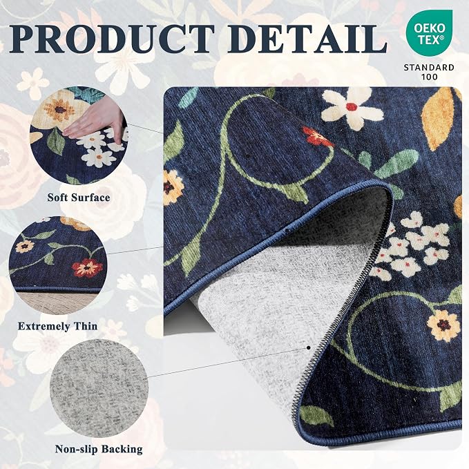 DUKINO 3x8 Runner Rug, Washable Rug - Image 4