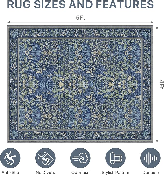 48"x60" Office Chair Mat for Hardwood Tile Floor, Under Desk Carpet Protector - Image 9