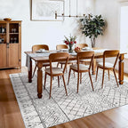 Square 6x6 Area Rug Moroccan: Machine Washable Non Slip Large Carpet - Image 4