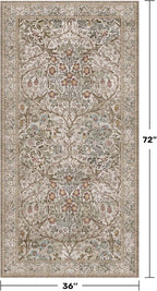 Vintage Moss Green 3x6 Area Rugs - Image 2