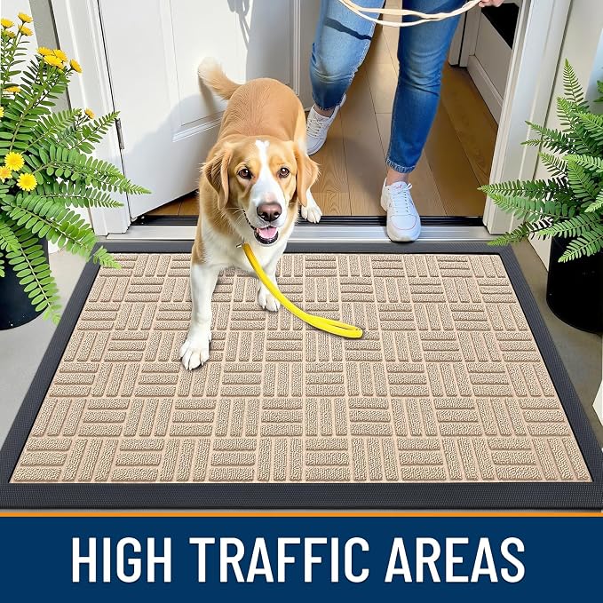 OLANLY Front Door Mat Outside Entrance 71x23, Heavy Duty Sturdy Natural Rubber - Image 6