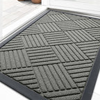OLANLY Front Door Mat Outside Entrance 29.5x17, Heavy Duty Sturdy Natural by OLANLY