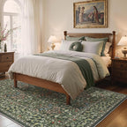 GENIMO Washable 4x6 Area Rug, Vintage Boho Floral Carpet, Soft Low-Pile - Image 4
