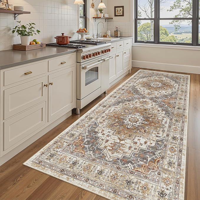Madane Hallway Runner Rug 4x8 Wide: Washable Thin Runners - Image 2