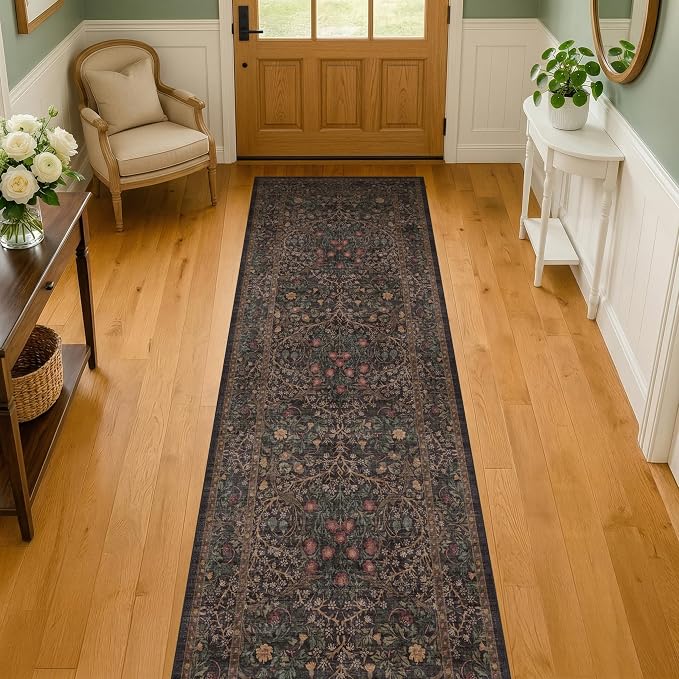 Dark Brown Washable 2x6 Runner Rugs - Image 8