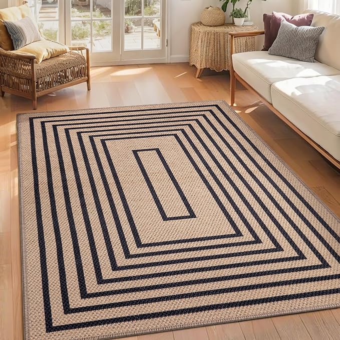 Tangsoo Easy Jute Area Rug 4x6 Washable Rug by Tangsoo