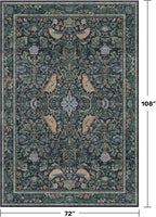 Moody Floral 6x9 Boho Living Room Rug - Image 2
