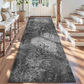 3x12 Black Rug Runners for Hallways Kitchen Runner Rug Non Slip Washable Black by OmpaaHomeDecor