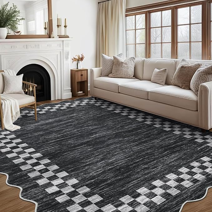 GarveeHome Area Rug 6x9 Large Living Room Modern Border Throw Rug - Image 8