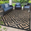 GENIMO Outdoor Rugs 8'x10' Waterproof, Reversible Mats, Area Plastic Straw Rug by GENIMO