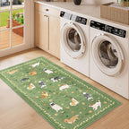 DUKINO 2x4 Runner Rug for Entryway, Animal Dog Print Washable Kitchen Rug - Image 2