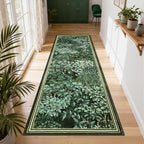 GarveeHome Forest Runner Rug, Botanical Low Pile Non Slip Stain Resistance - Image 2