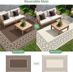 GENIMO Outdoor Rug Waterproof for Patio Decor, Outside Area Mat for Rv - Image 4