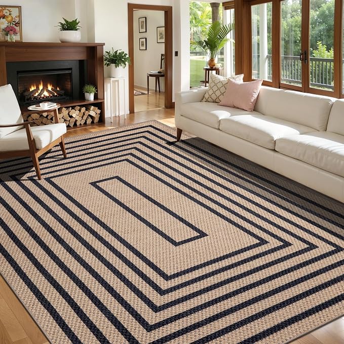 Tangsoo Easy Jute Rug 6x9 Washable Area Rugs - Image 2