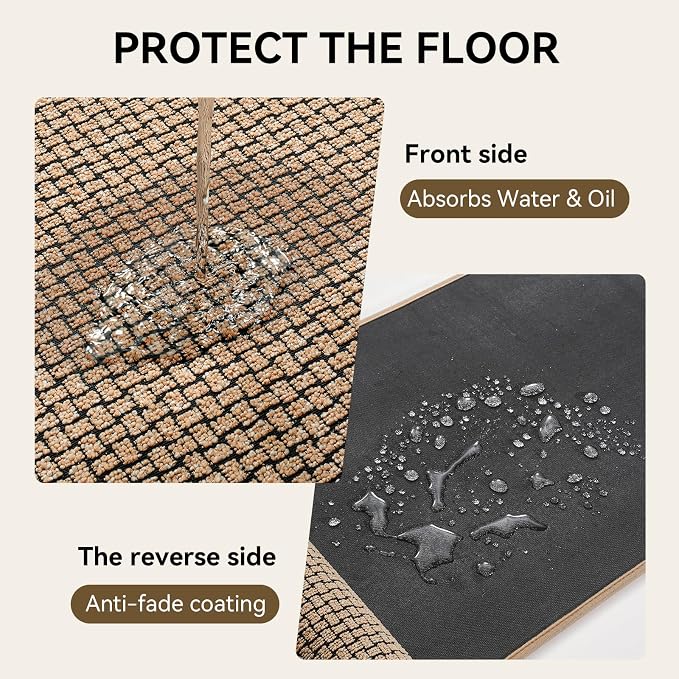 Kitchen Mats for Floor, Super Absorbent Kitchen Rugs Non Slip Washable - Image 5