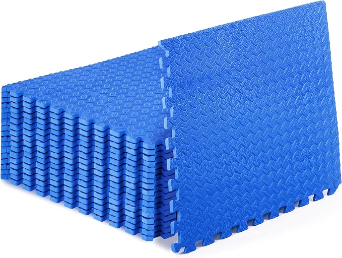 ProsourceFit Exercise Puzzle Mat 1/2-inch, EVA Interlocking Foam Floor Tiles by ProsourceFit