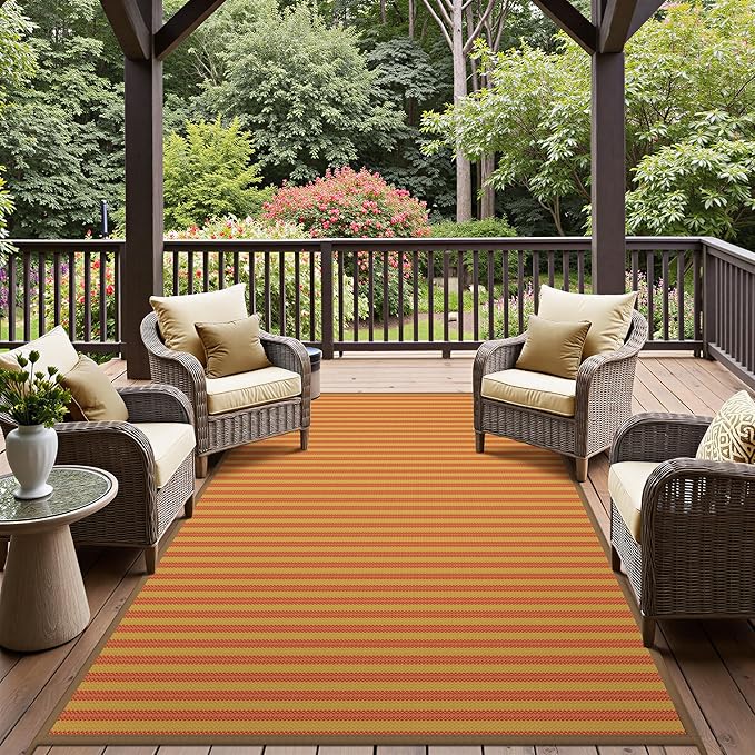 GENIMO Outdoor Rug for Patio Clearance, Lightweight Waterproof RV Camping Mat - Image 3