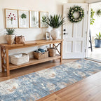 2x10 ft Washable Hallway Runner Rug – Non-Slip Low-Pile Long Carpet Runner - Image 3