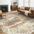 6x9 Area Rugs Washable Rug: Large Abstract Modern Soft Stain Resistant Indoor by LOONGRUG