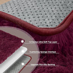 6x9 Burgundy Area Rugs for Living Room, Large Fluffy Shag Rug for Bedroom Kids - Image 7
