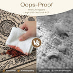 HUGEAR 5x7 Vintage Jute Indoor Outdoor Rug Washable Linen Textured Weave High - Image 4