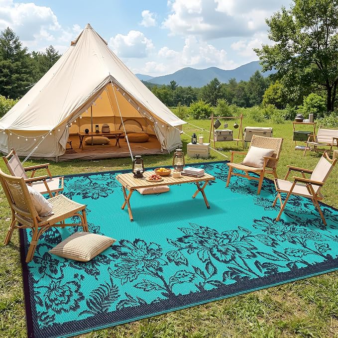 Garvee Outdoor Rugs 9' x 12’ Waterproof Reversible Mats, Large Area Plastic - Image 8