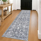 KILOCOCO Hallway Runner 2x8 Rug Runner Printed Vintage Floral Washable Kitchen by Kilococo
