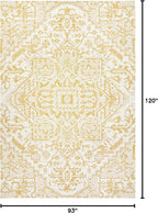JONATHAN Y Boho Medallion Indoor Outdoor Area Rug 8X10 Cream/Yellow, Estrella - Image 2