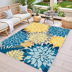Colorful 3x5 Washable Rug for Living Room Tropical Botanical Modern Floral - Image 2