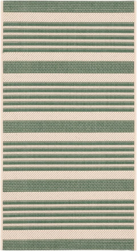 SAFAVIEH Courtyard Collection 2' x 3'7" Beige/Dark Green CY6062 Nautical - Image 3