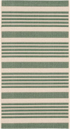 SAFAVIEH Courtyard Collection 2' x 3'7" Beige/Dark Green CY6062 Nautical - Image 3