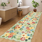 DUKINO 3x10 Washable Runner Rug, Non Slip Floral Ultra Soft Runner - Image 5