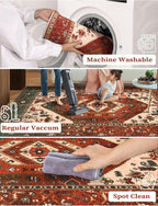 SERISSA Runner Rug for Hallways, Extra Long Boho Rug Ultra Soft Vintage - Image 4