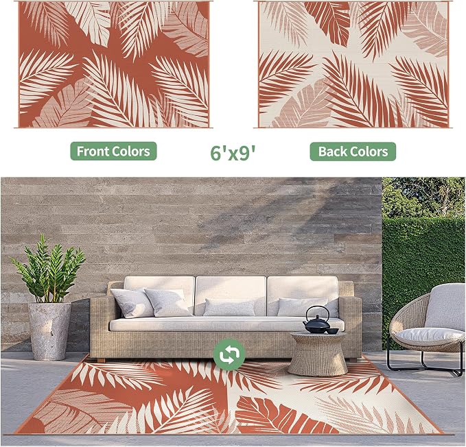 GENIMO Outdoor Rug 6' x 9' Waterproof - Image 2