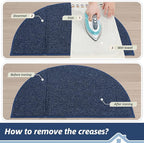 BEQHAUSE Dirt Trapper Door Mat 26" x 40" Half Circle Non-Slip Washable Doormats - Image 9