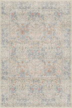 Hazo Haus Vintage Washable Beige Blue Area Rugs - Image 2