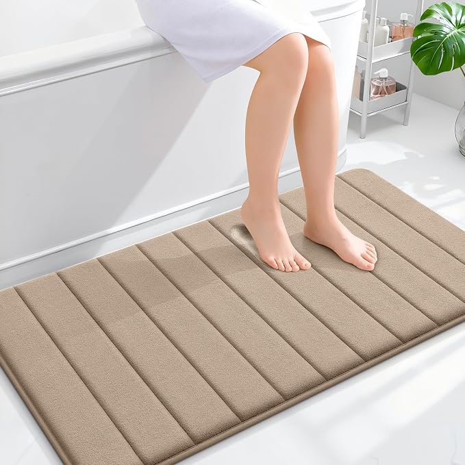 OLANLY Memory Foam Bath Mat 44x24, Super Soft Absorbent Bathroom Rugs, Quick Dry by OLANLY